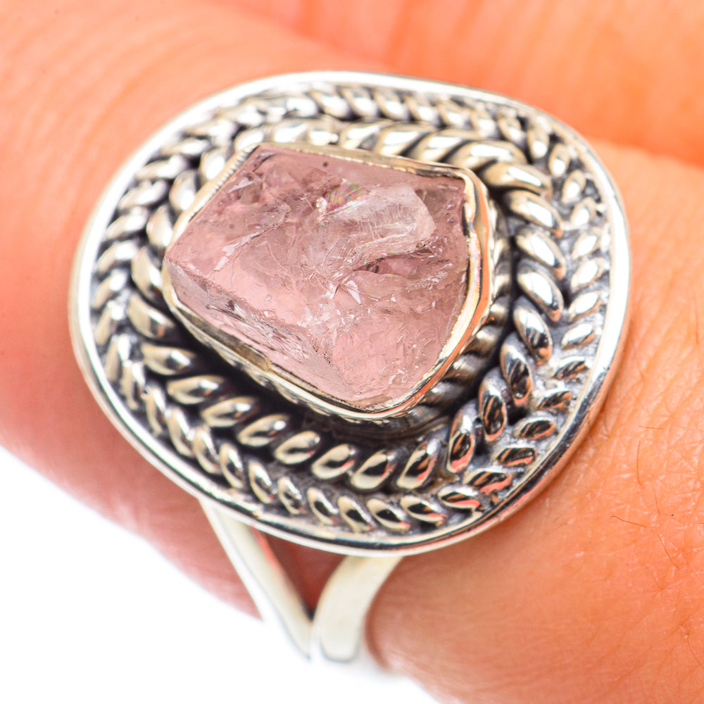Rose Quartz Rings handcrafted by Anasilvercos - RING71094