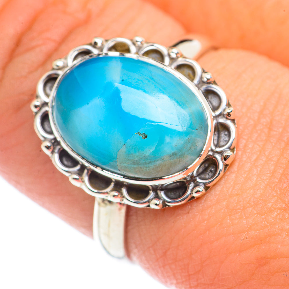 Larimar Rings handcrafted by Anasilvercos - RING71121
