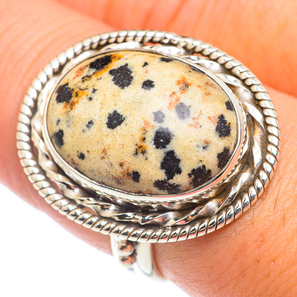 Dalmatian Jasper Rings handcrafted by Anasilvercos - RING71128