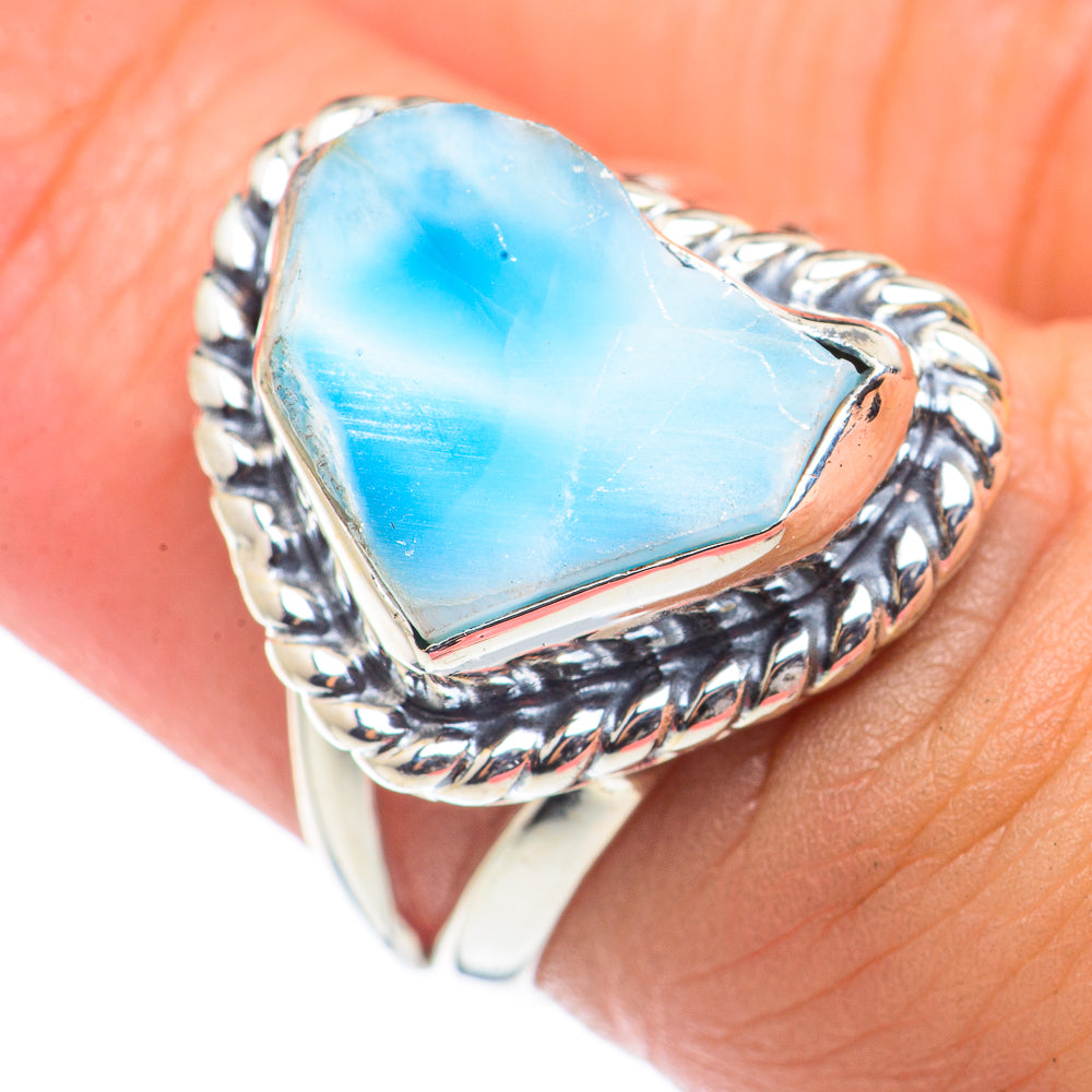 Larimar Rings handcrafted by Anasilvercos - RING71155