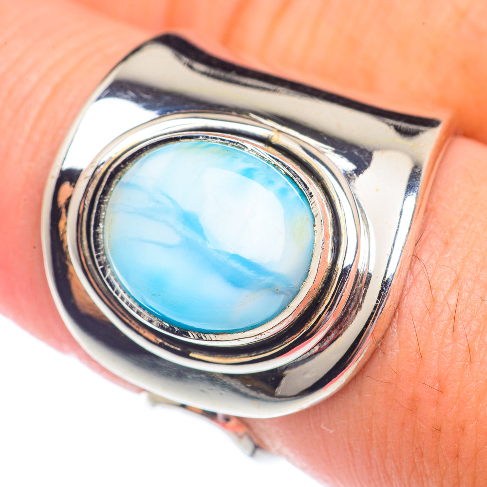 Larimar Rings handcrafted by Anasilvercos - RING71185