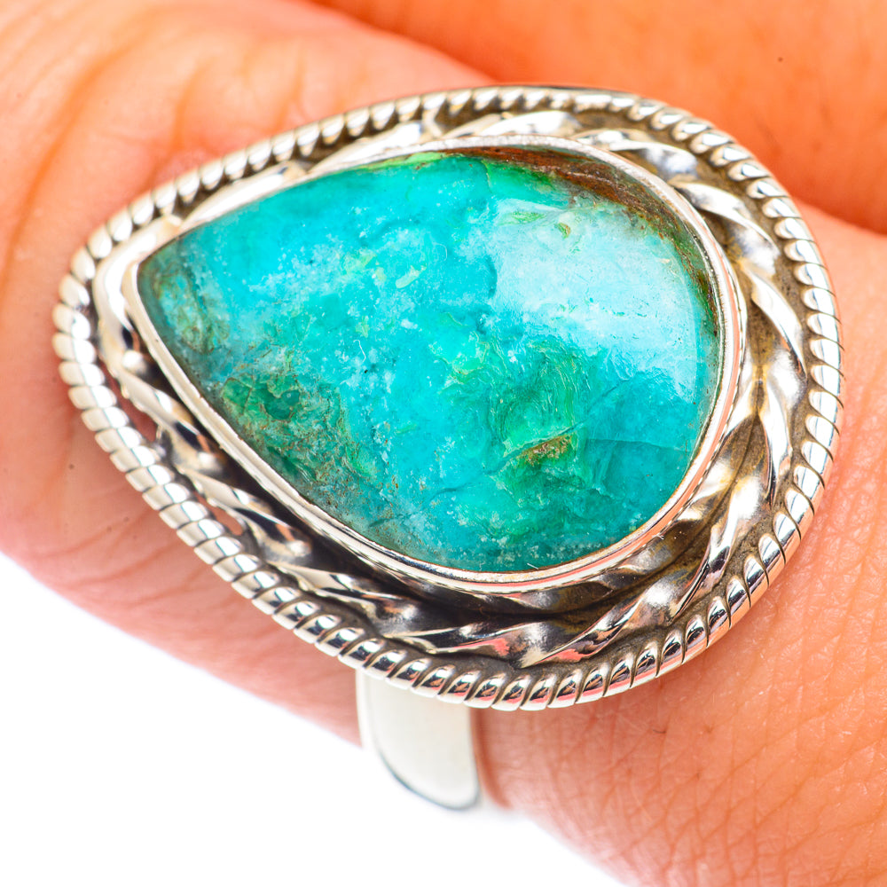 Chrysocolla Rings handcrafted by Anasilvercos - RING71189