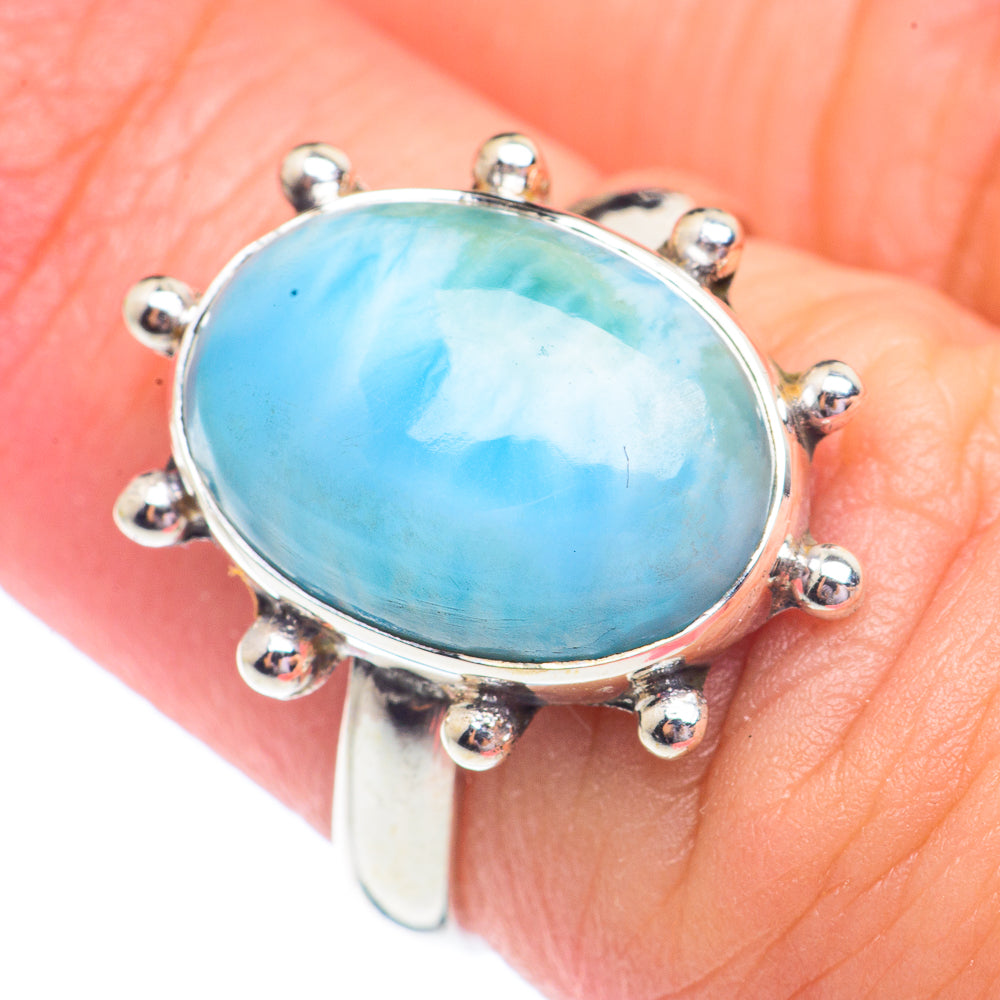 Larimar Rings handcrafted by Anasilvercos - RING71190