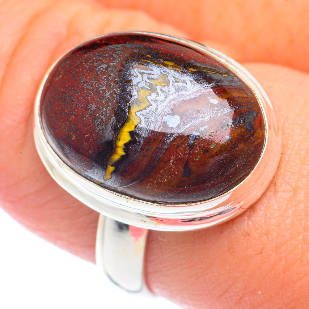 Red Tiger Iron Rings handcrafted by Anasilvercos - RING71197