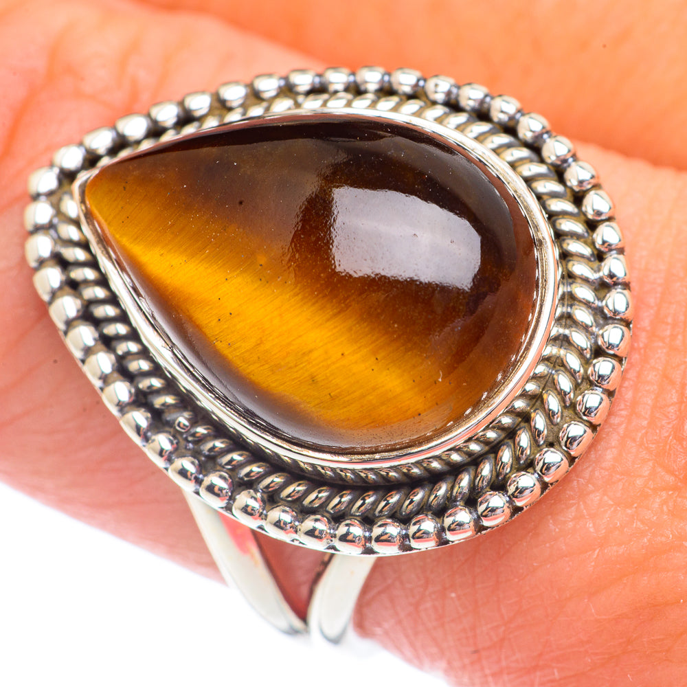 Tiger Eye Rings handcrafted by Anasilvercos - RING71199
