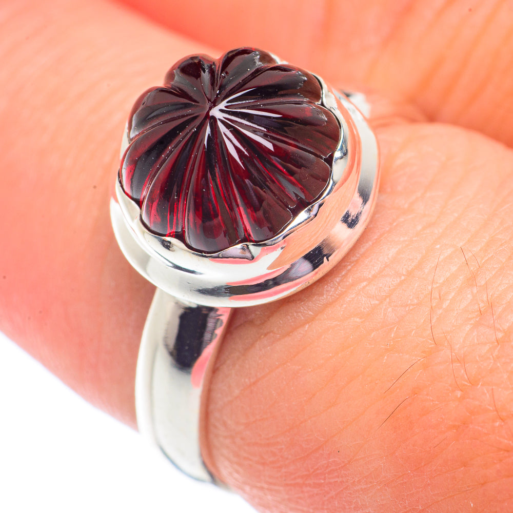 Garnet Rings handcrafted by Anasilvercos - RING71207