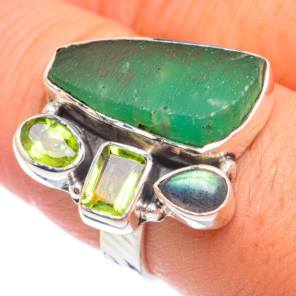 Chrysoprase Rings handcrafted by Anasilvercos - RING71233