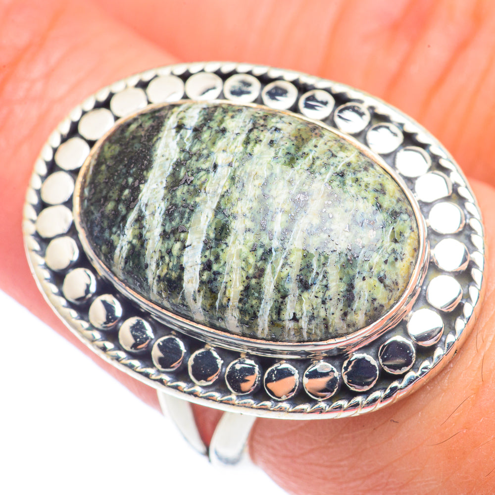 Lizard Jasper Rings handcrafted by Anasilvercos - RING71234