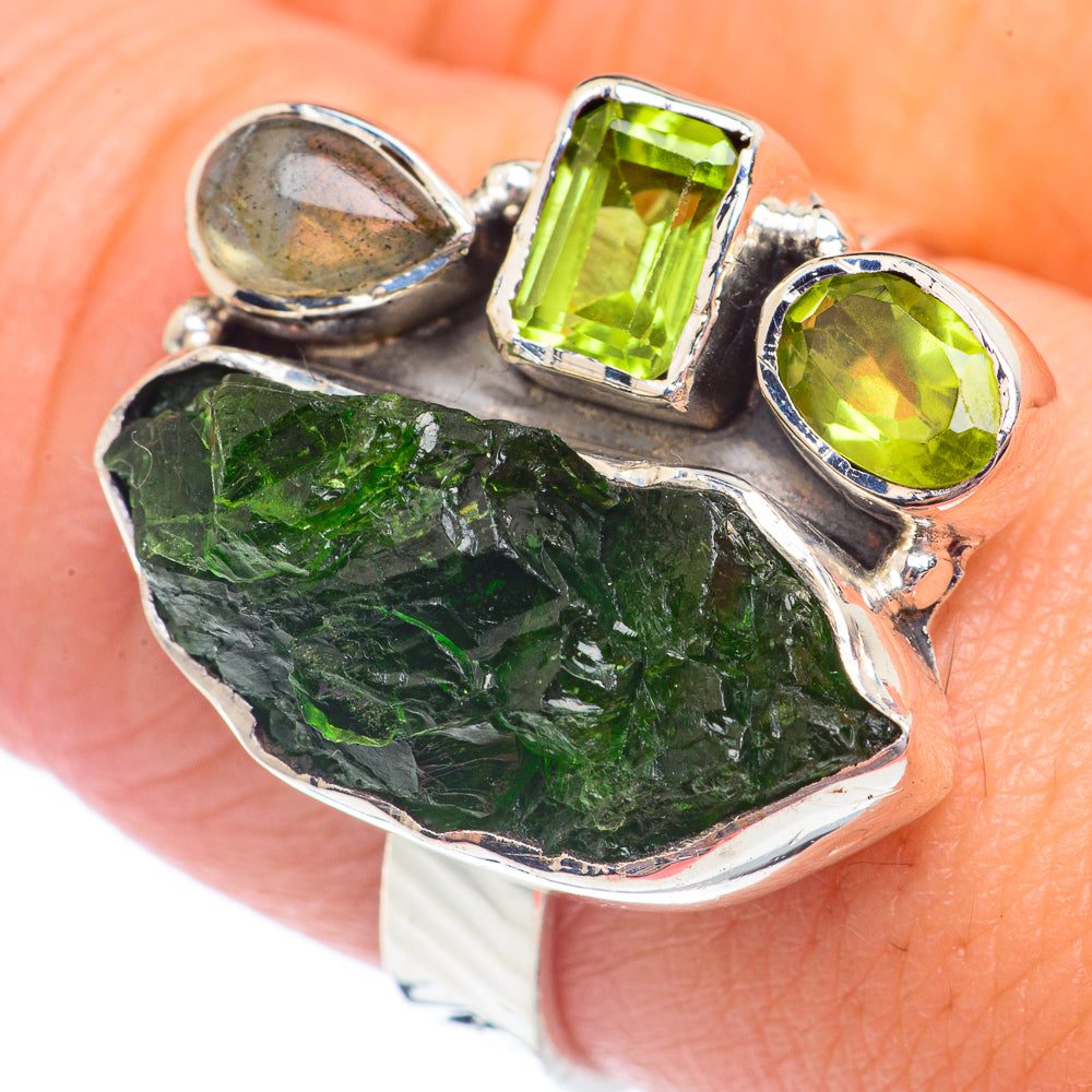 Green Tourmaline Rings handcrafted by Anasilvercos - RING71235