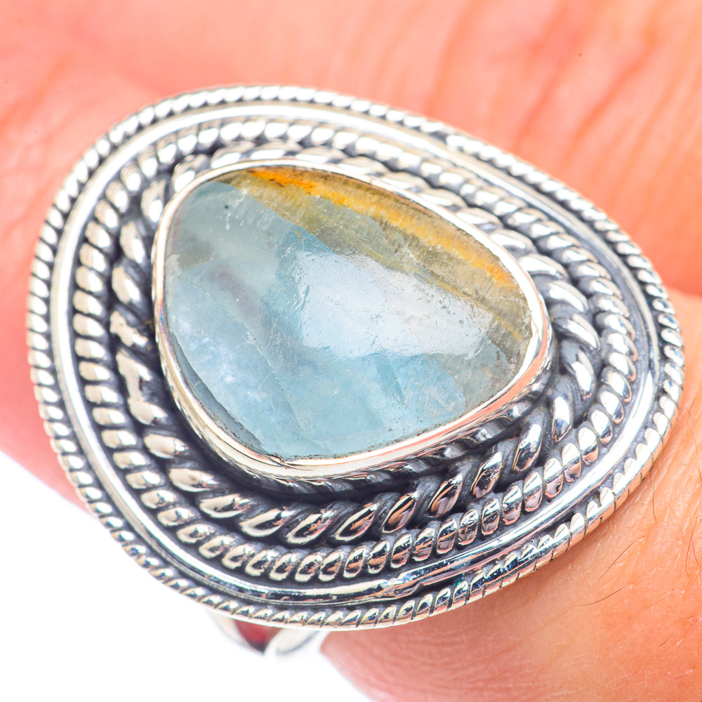 Aquamarine Rings handcrafted by Anasilvercos - RING71268