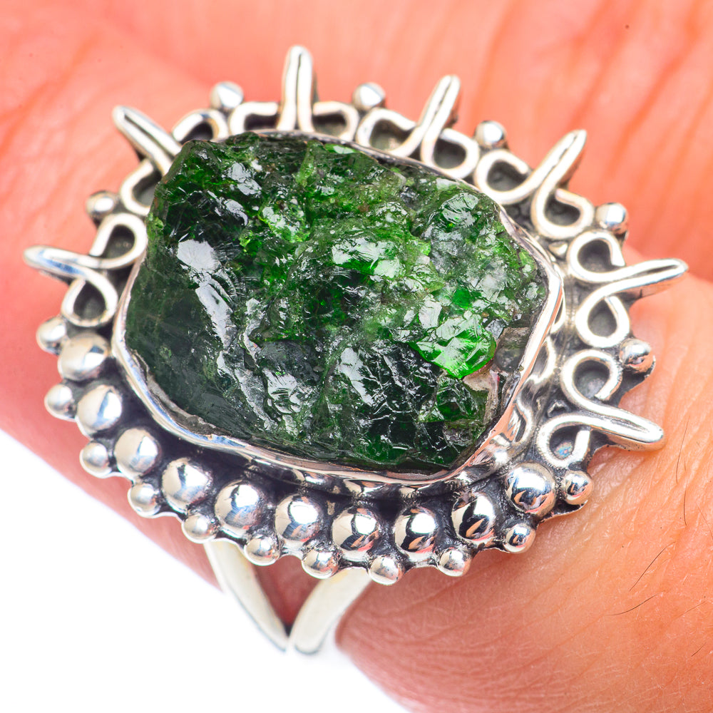 Green Tourmaline Rings handcrafted by Anasilvercos - RING71271