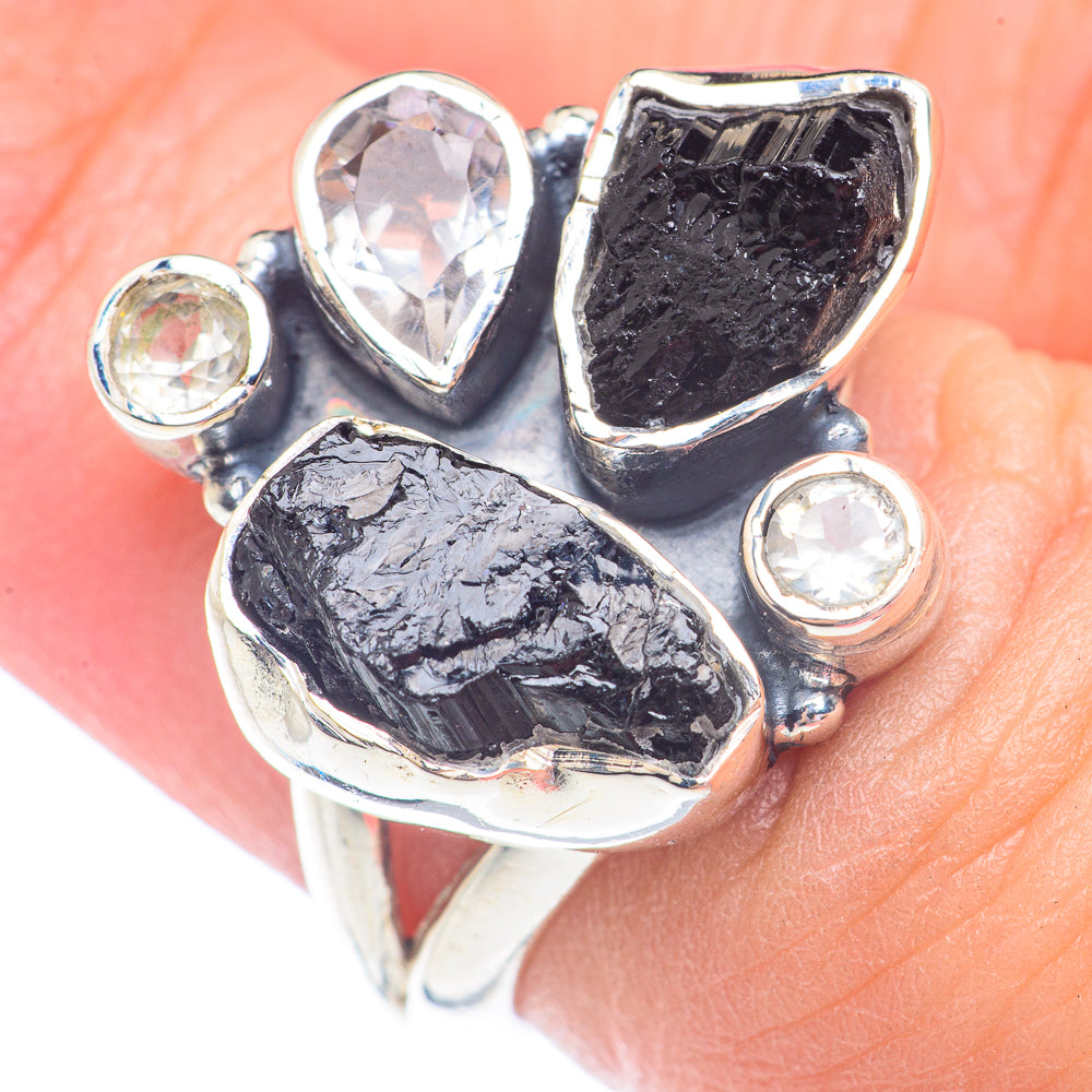 Black Tourmaline Rings handcrafted by Anasilvercos - RING71289