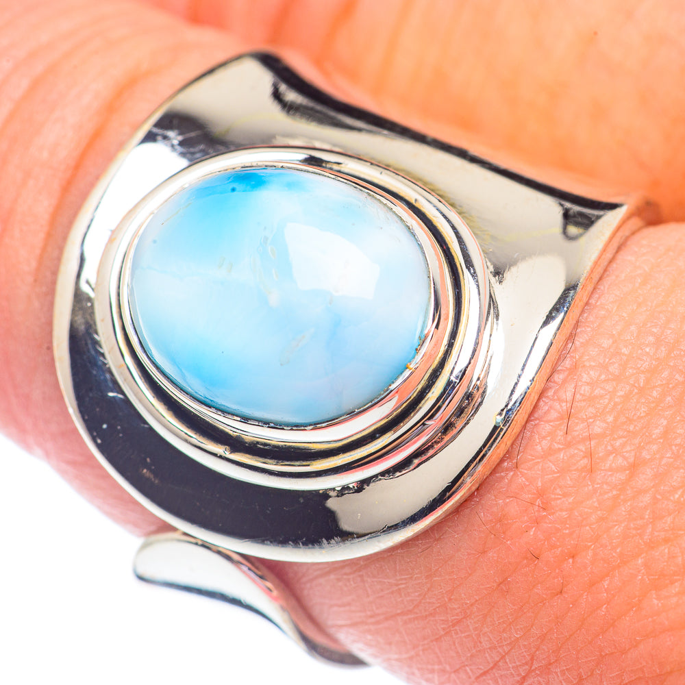 Larimar Rings handcrafted by Anasilvercos - RING71302