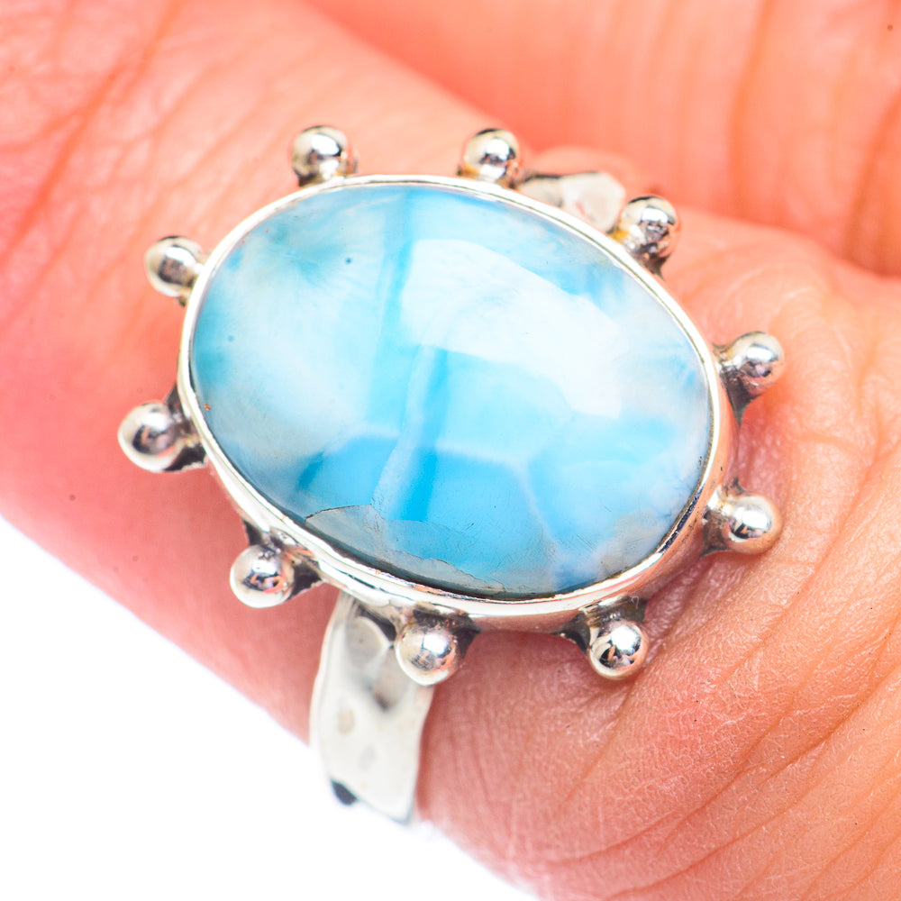 Larimar Rings handcrafted by Anasilvercos - RING71306