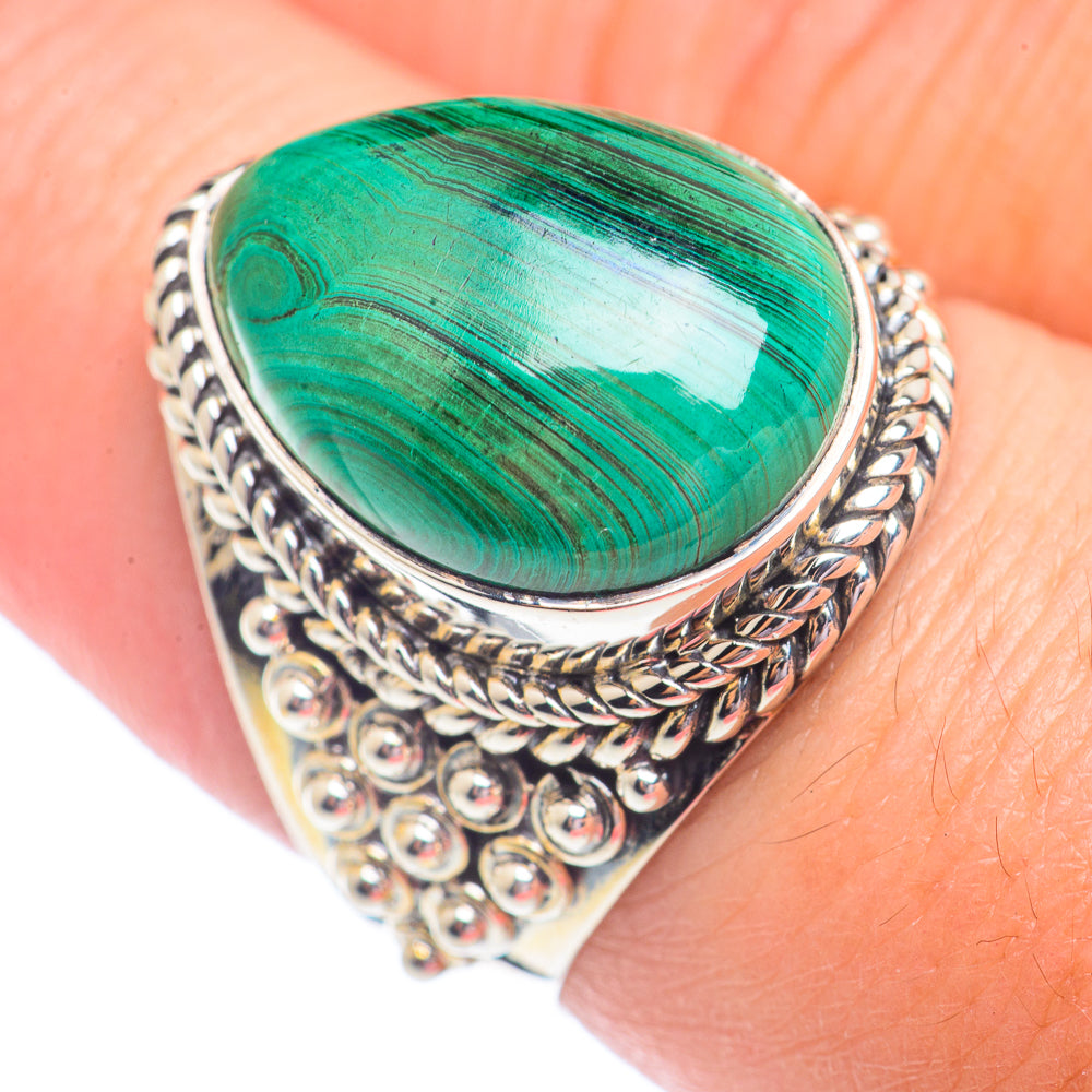 Malachite Rings handcrafted by Anasilvercos - RING71308