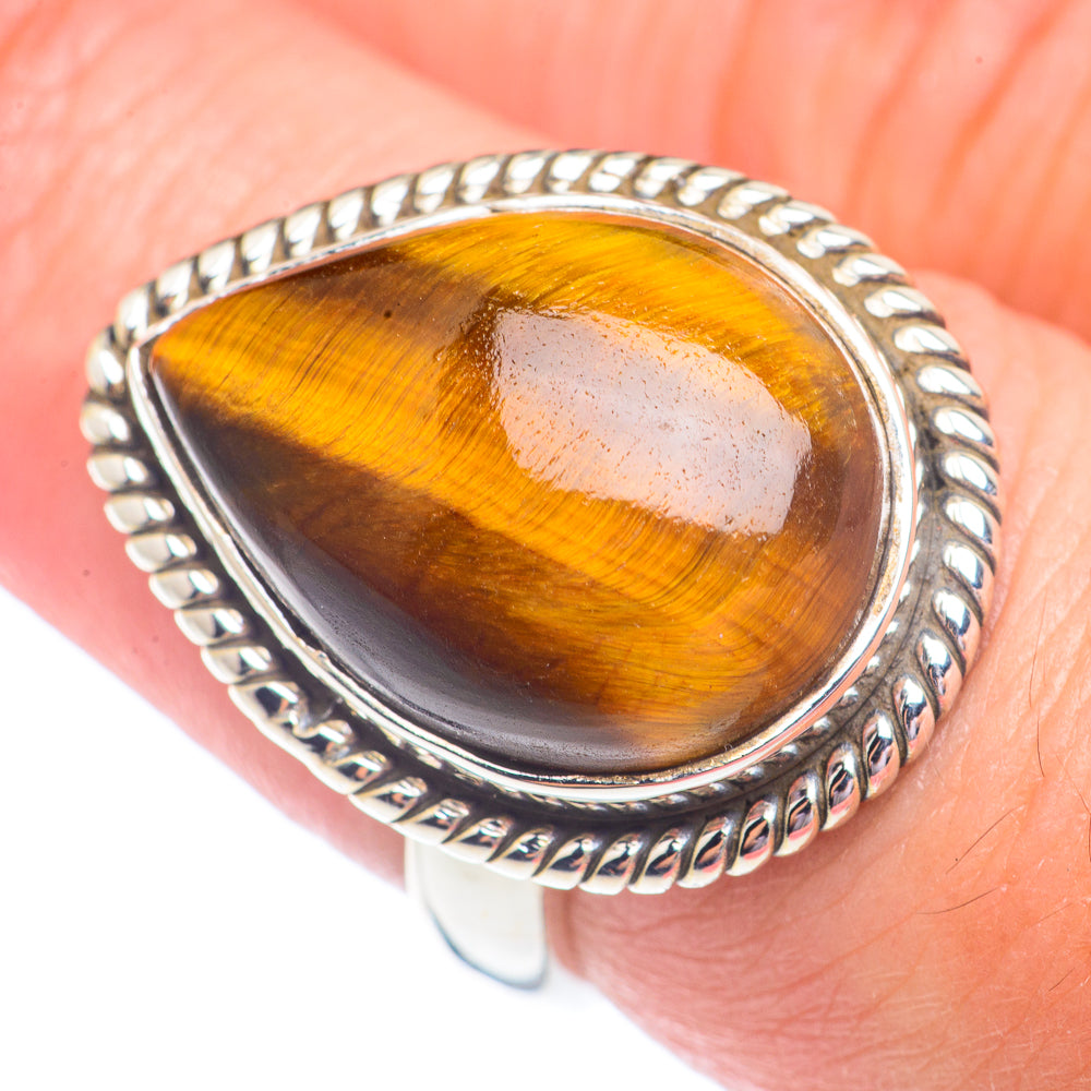Tiger Eye Rings handcrafted by Anasilvercos - RING71312