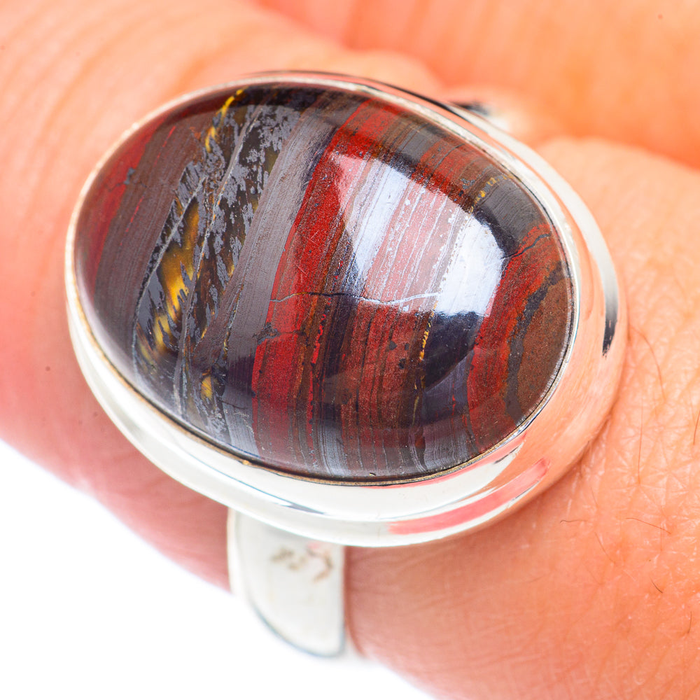 Red Tiger Iron Rings handcrafted by Anasilvercos - RING71313