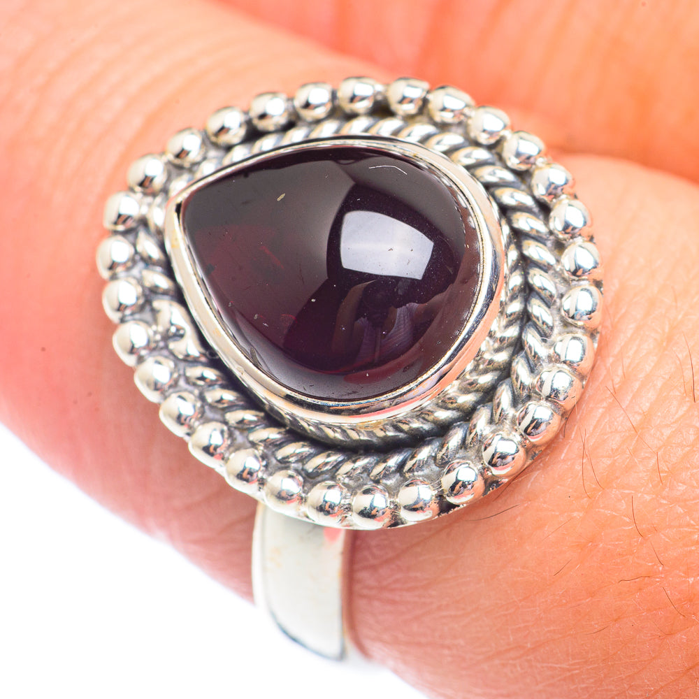 Garnet Rings handcrafted by Anasilvercos - RING71322