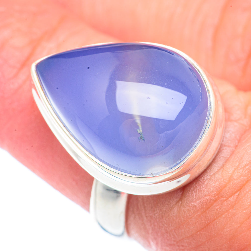 Aqua Chalcedony Rings handcrafted by Anasilvercos - RING71344