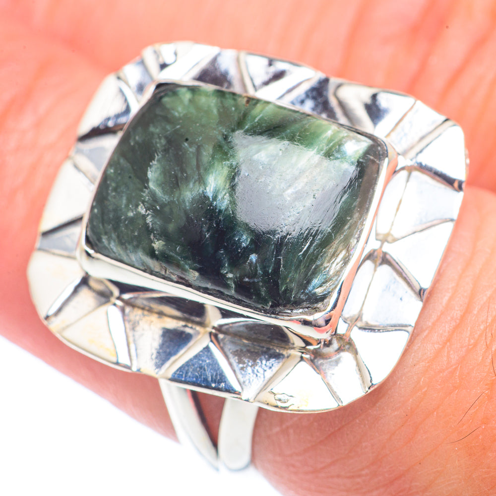 Seraphinite Rings handcrafted by Anasilvercos - RING71345