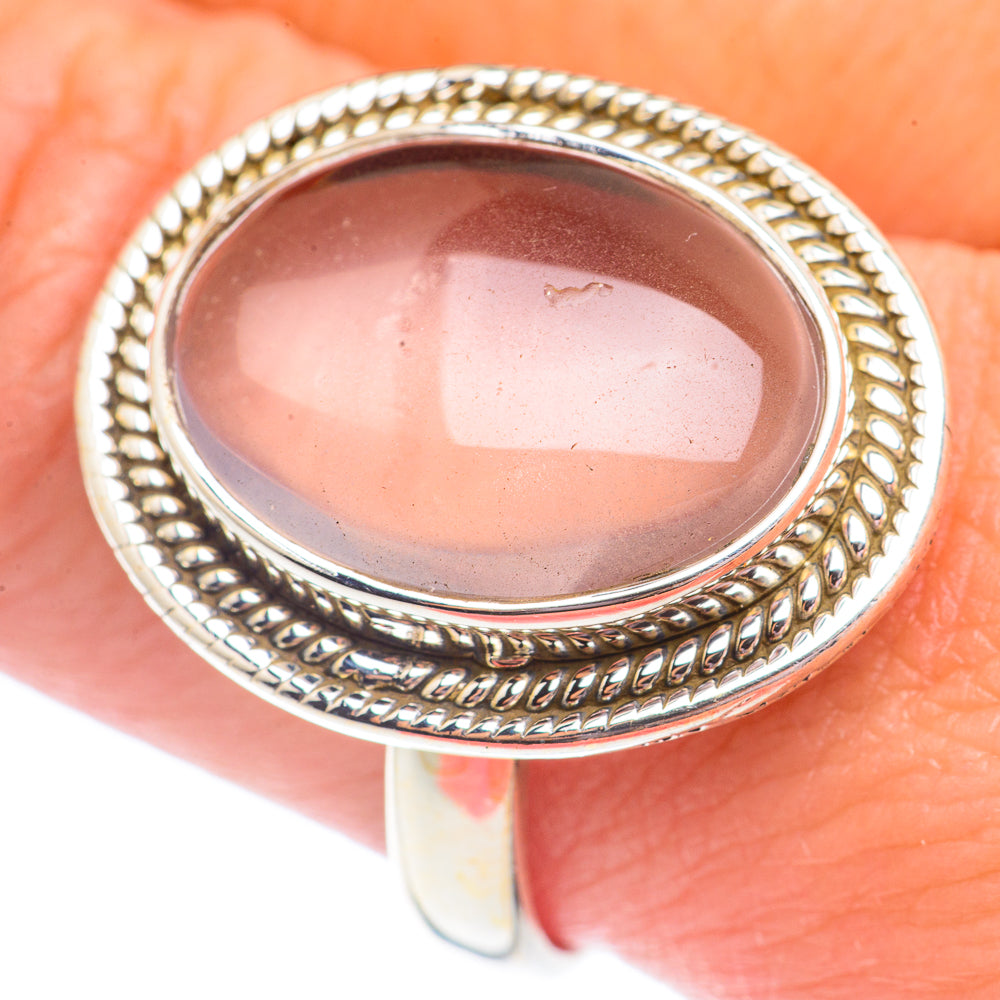 Rose Quartz Rings handcrafted by Anasilvercos - RING71357