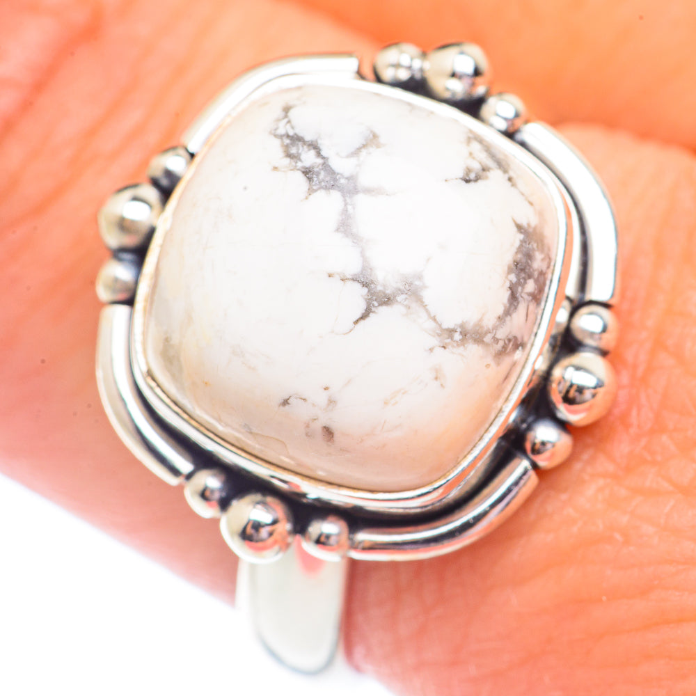 Howlite Rings handcrafted by Anasilvercos - RING71366