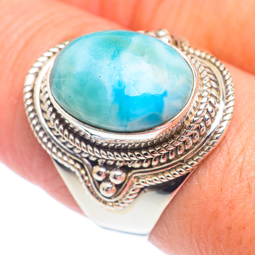 Larimar Rings handcrafted by Anasilvercos - RING71373