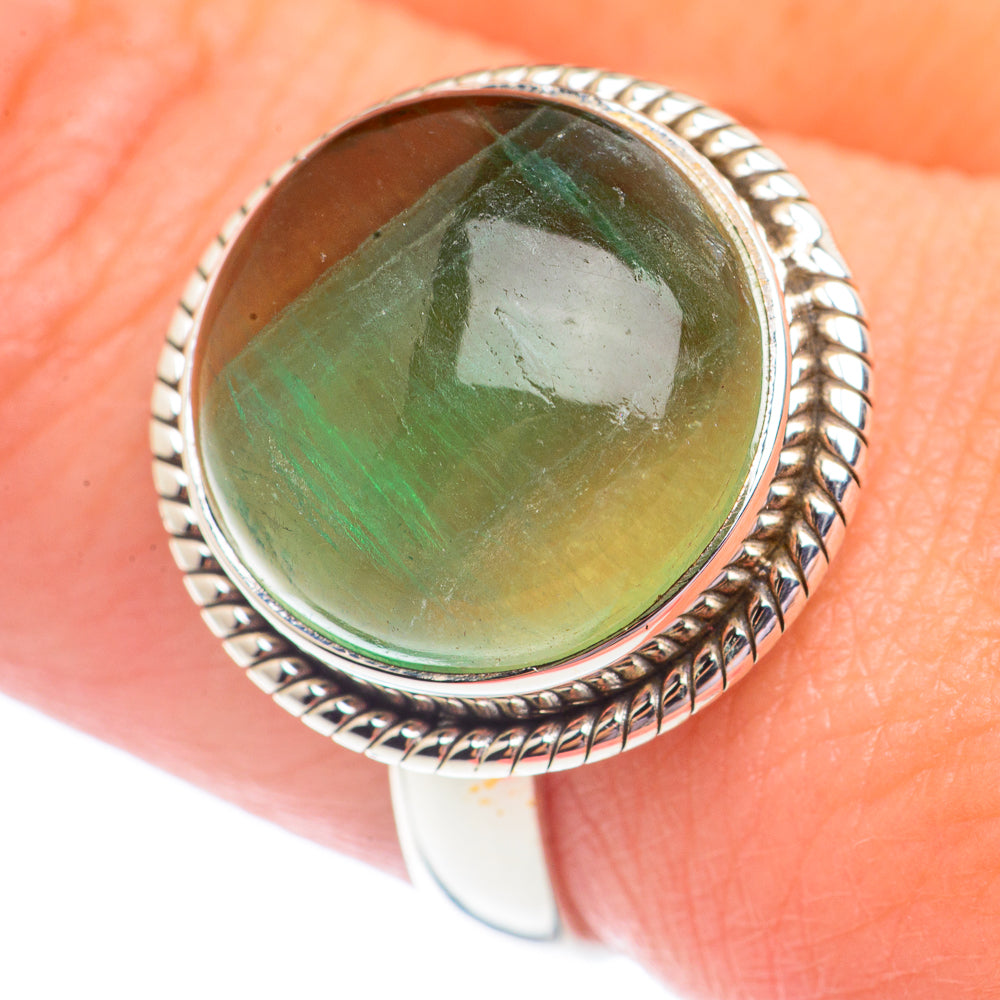 Green Fluorite Rings handcrafted by Anasilvercos - RING71382
