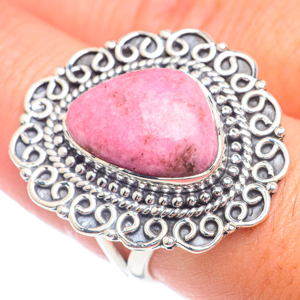 Rhodonite Rings handcrafted by Anasilvercos - RING71397