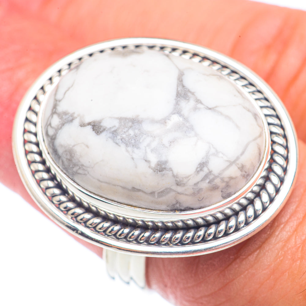 Howlite Rings handcrafted by Anasilvercos - RING71409