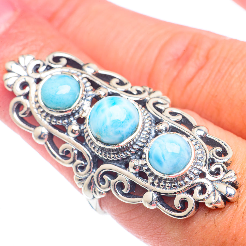 Larimar Rings handcrafted by Anasilvercos - RING71420