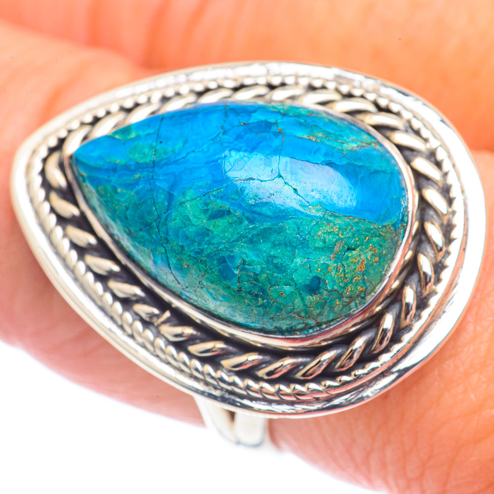 Chrysocolla Rings handcrafted by Anasilvercos - RING71424