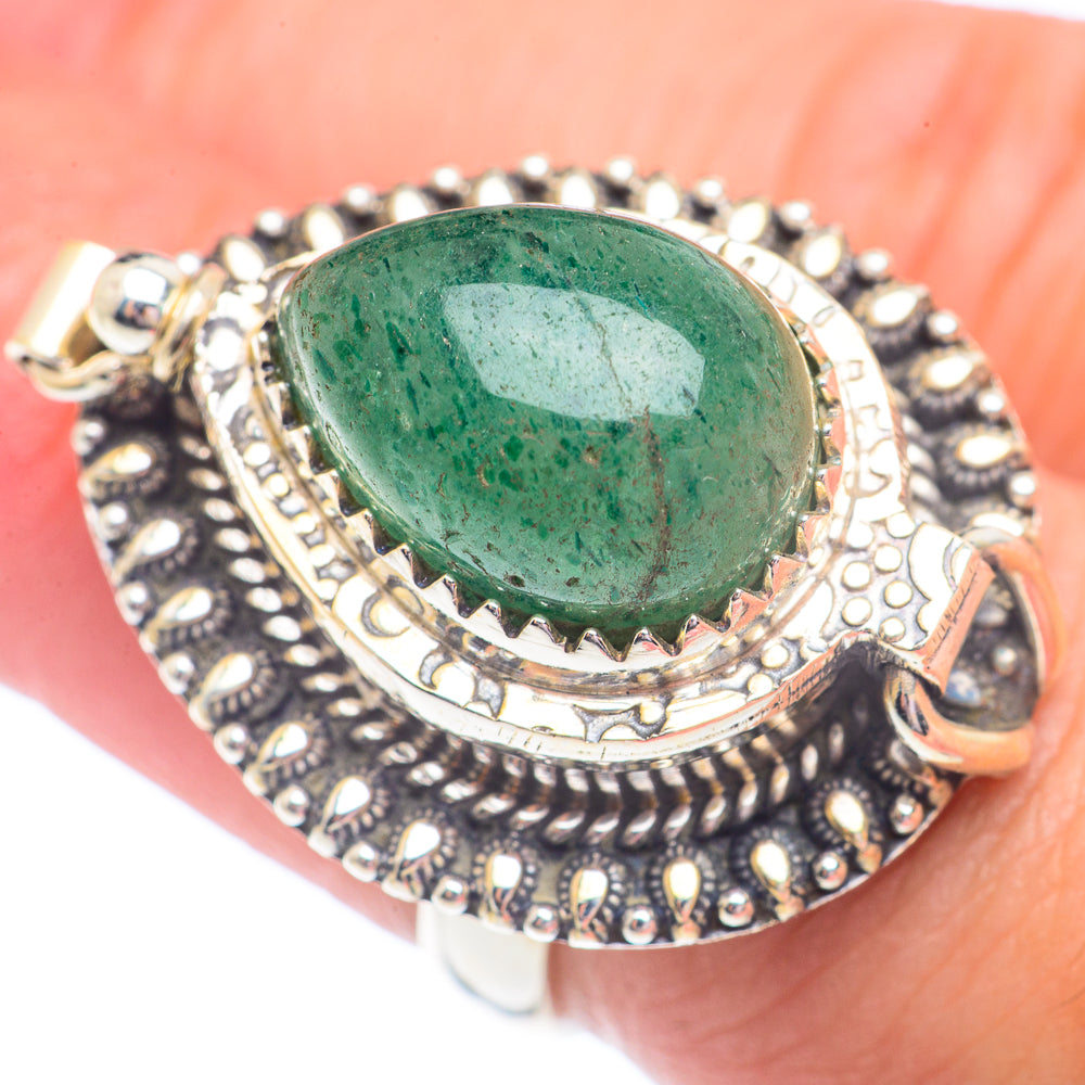 Green Aventurine Rings handcrafted by Anasilvercos - RING71428
