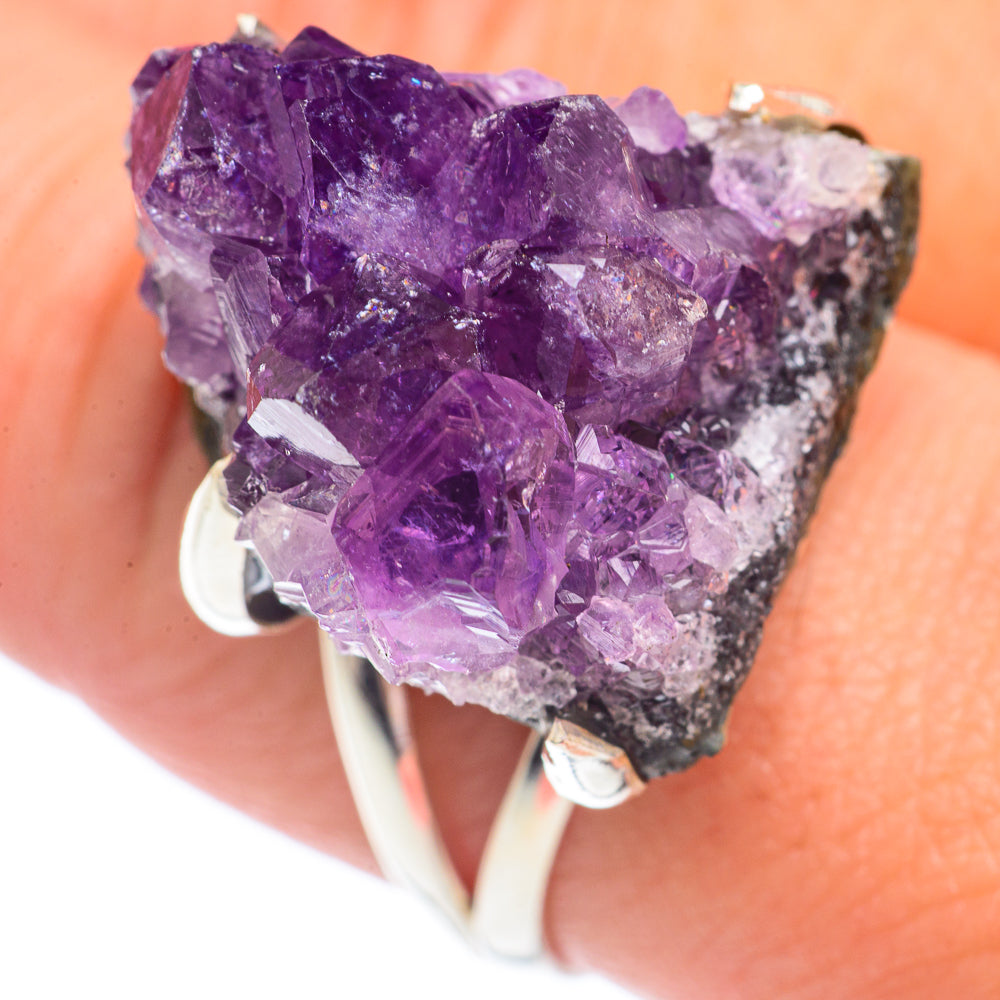 Amethyst Crystal Rings handcrafted by Anasilvercos - RING71443