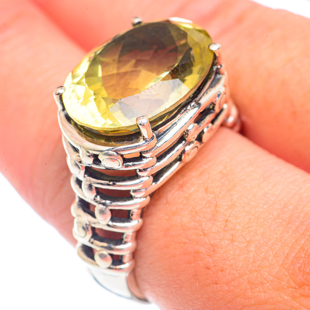 Lemon Chrysoprase Rings handcrafted by Anasilvercos - RING71460