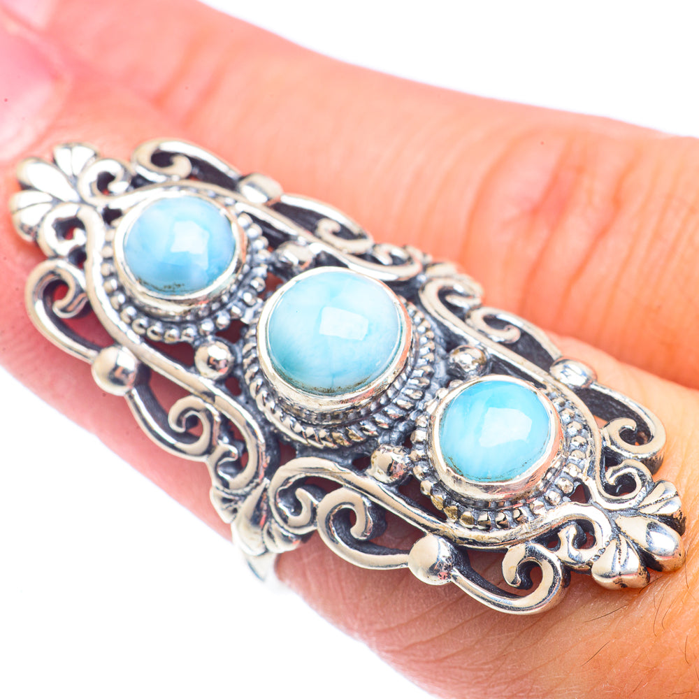 Larimar Rings handcrafted by Anasilvercos - RING71468