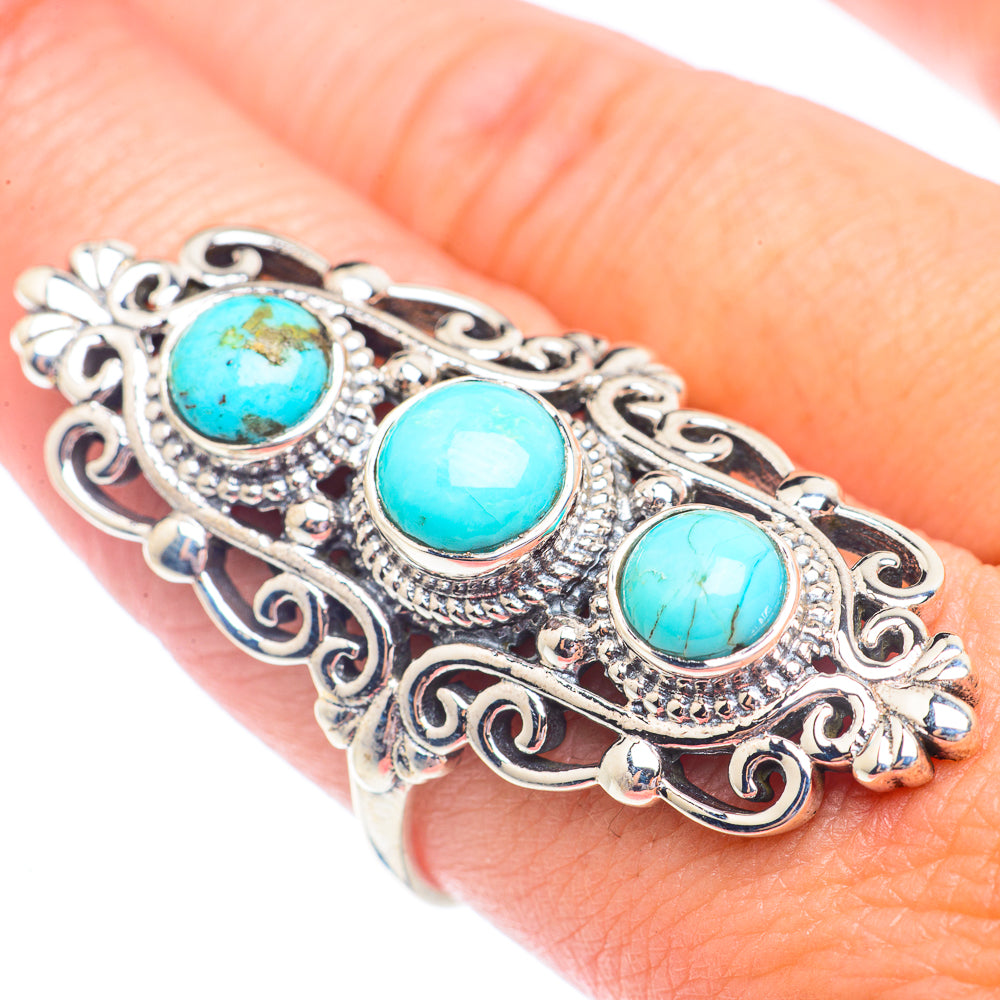 Arizona Turquoise Rings handcrafted by Anasilvercos - RING71470