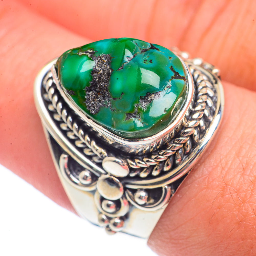 Tibetan Turquoise Rings handcrafted by Anasilvercos - RING71496
