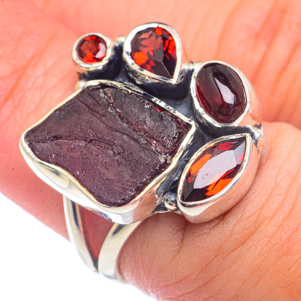 Garnet Rings handcrafted by Anasilvercos - RING71512