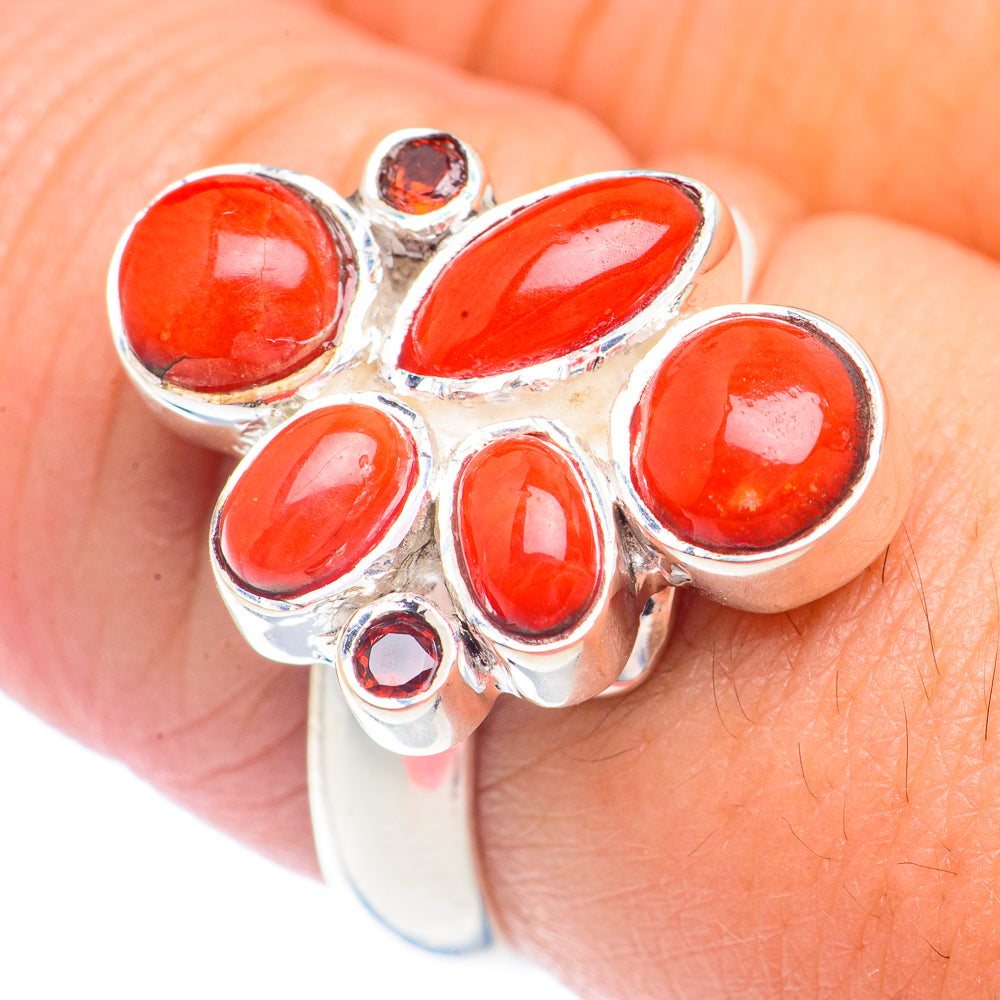 Red Onyx Rings handcrafted by Anasilvercos - RING71513