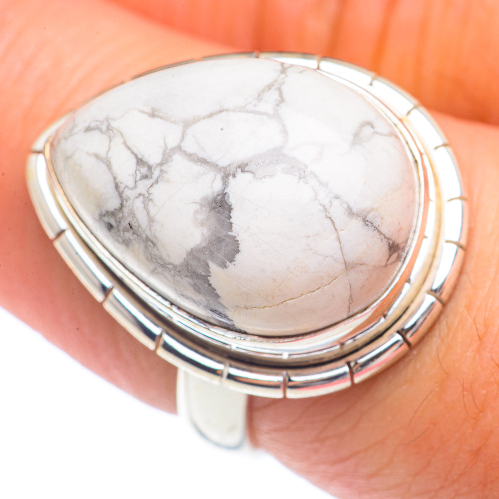 Howlite Rings handcrafted by Anasilvercos - RING71524