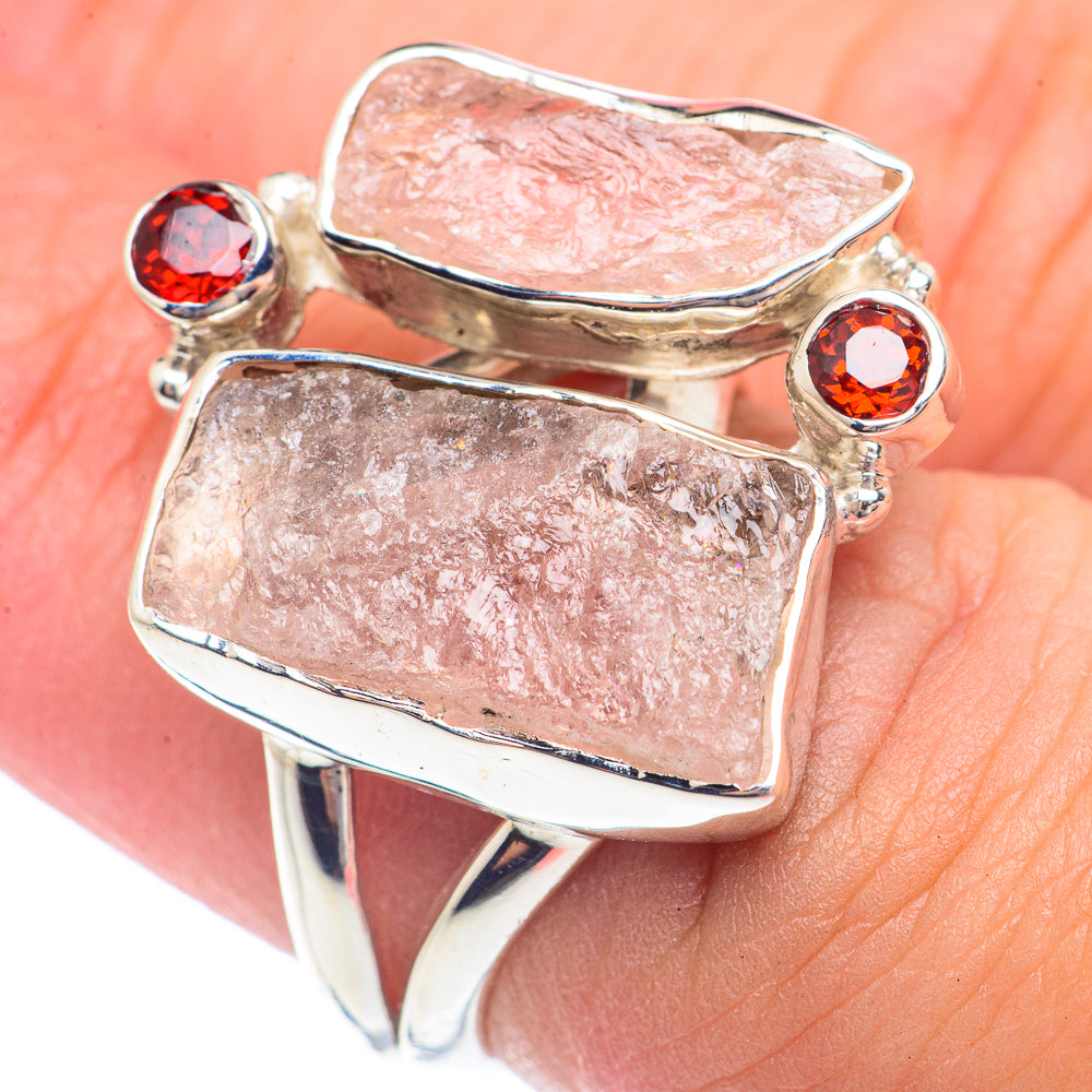 Rose Quartz Rings handcrafted by Anasilvercos - RING71550