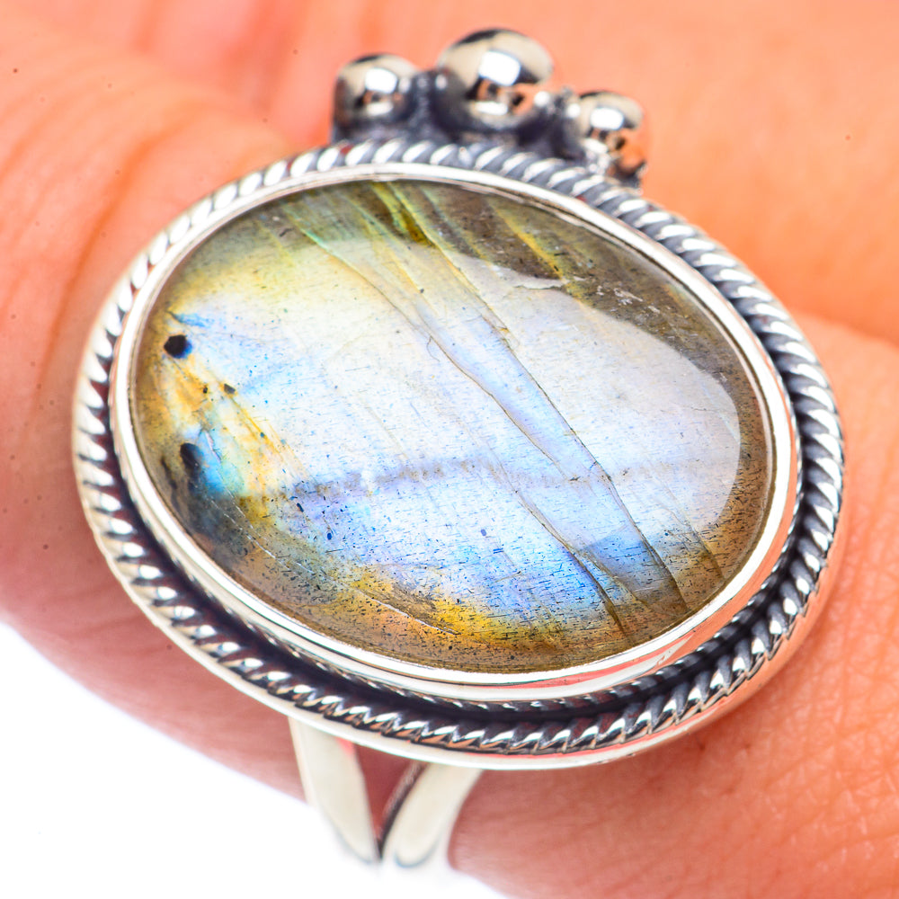 Labradorite Rings handcrafted by Anasilvercos - RING71566