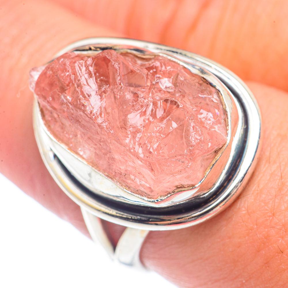 Rose Quartz Rings handcrafted by Anasilvercos - RING71588