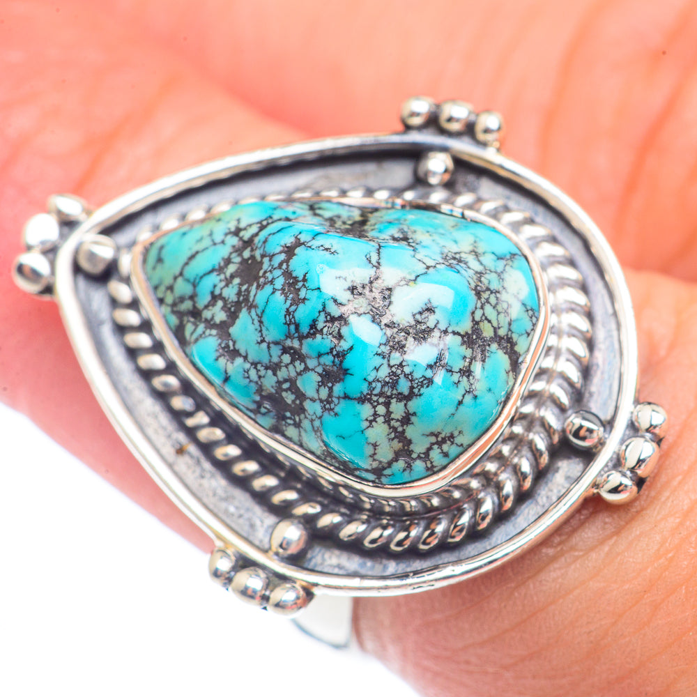 Tibetan Turquoise Rings handcrafted by Anasilvercos - RING71607