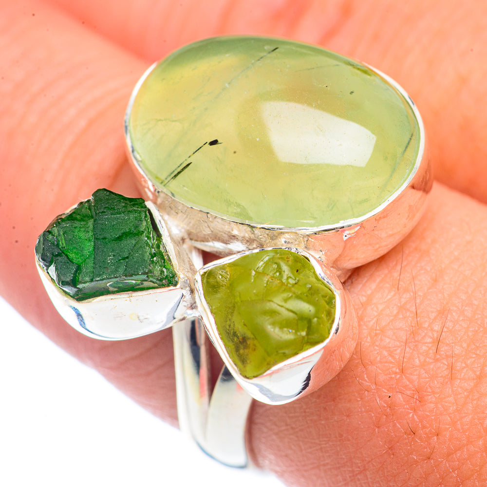 Prehnite Rings handcrafted by Anasilvercos - RING71616