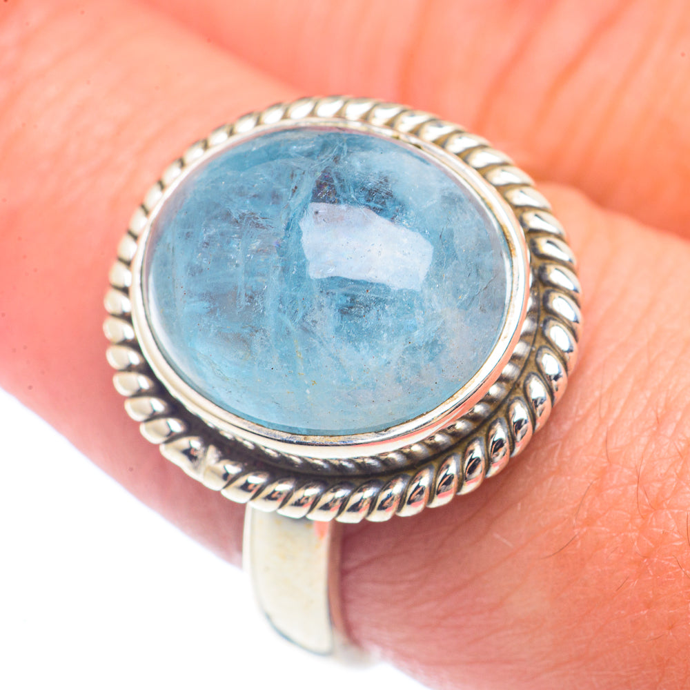 Aquamarine Rings handcrafted by Anasilvercos - RING71646