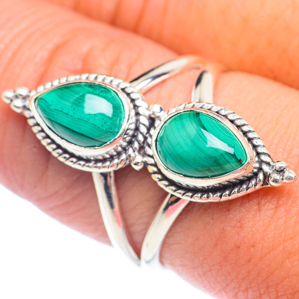 Malachite Rings handcrafted by Anasilvercos - RING71655