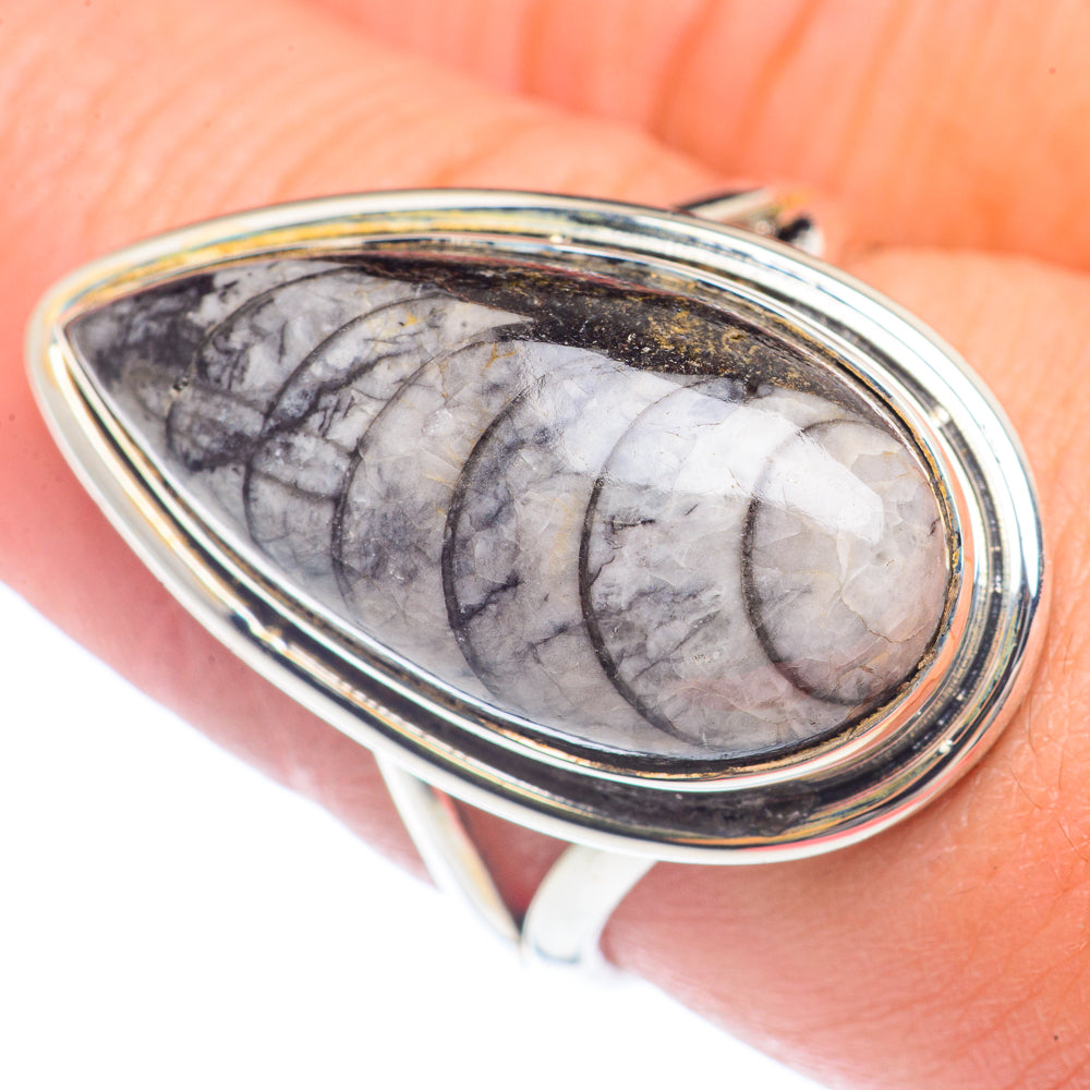 Orthoceras Fossil Rings handcrafted by Anasilvercos - RING71679