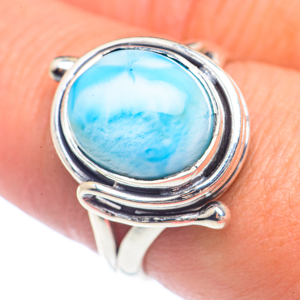 Larimar Rings handcrafted by Anasilvercos - RING71685